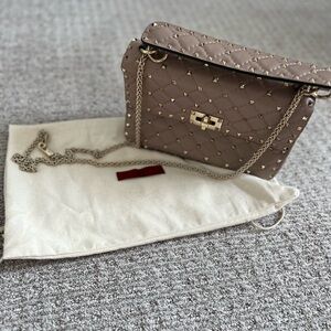 Valentino Rockstud Spike Foldover Top Satchel